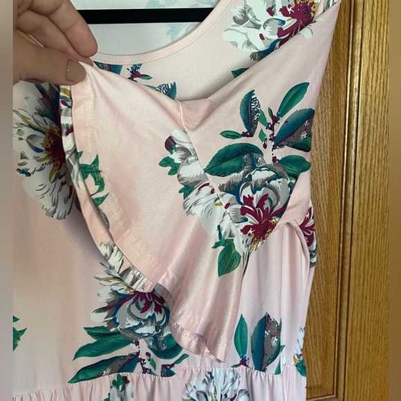 Women’s Floral Midi Dress with Ruffe Sleeve - size XL - Picture 5 of 7